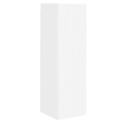 vidaXL Ensemble d'étagères murales pour TV, 4 pcs, Blanc, Bois d'ingénierie