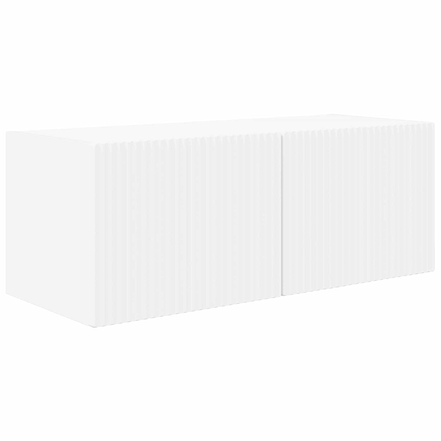 vidaXL Ensemble d'étagères murales pour TV 4 pcs Blanc Bois d'ingénierie