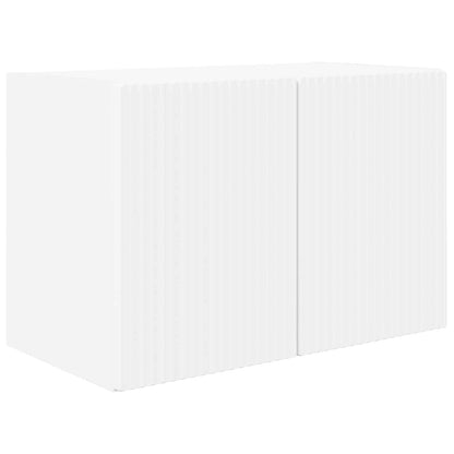 vidaXL Ensemble d'étagères murales pour TV 4 pcs Blanc Bois d'ingénierie