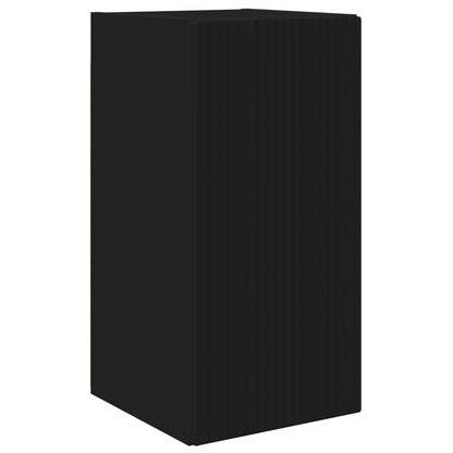 vidaXL TV-Wandregal-Set Wandmontiert 4 pcs Schwarz Holzwerkstoff