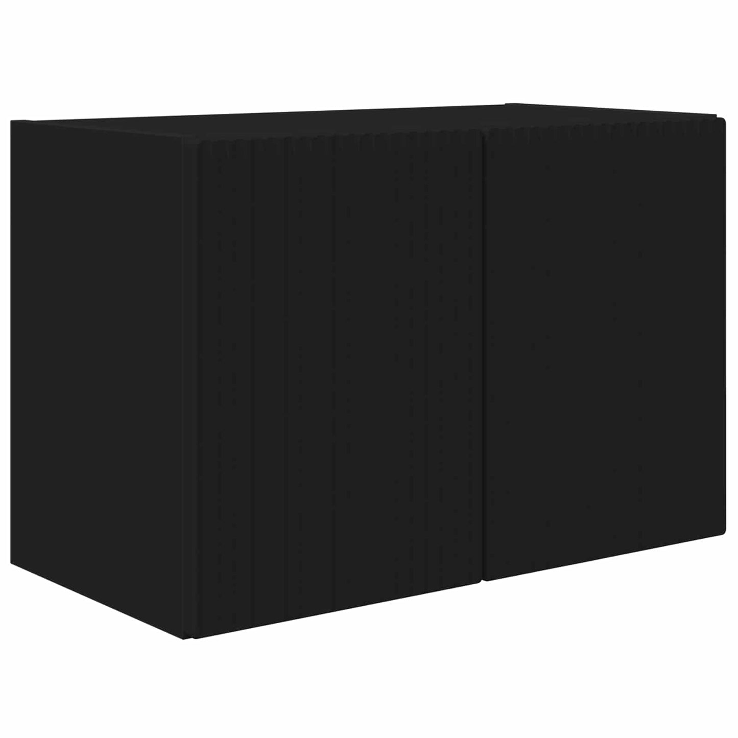 vidaXL TV-Wandregal-Set Wandmontiert 4 pcs Schwarz Holzwerkstoff