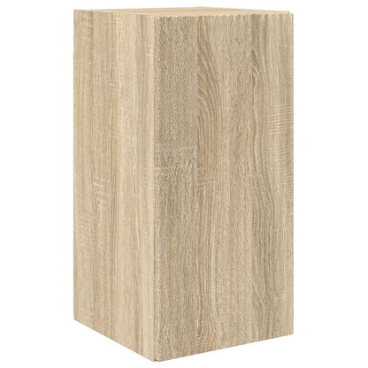 vidaXL TV-Wandregal-Set Wandmontiert 4 pcs Sonoma-Eiche Holzwerkstoff