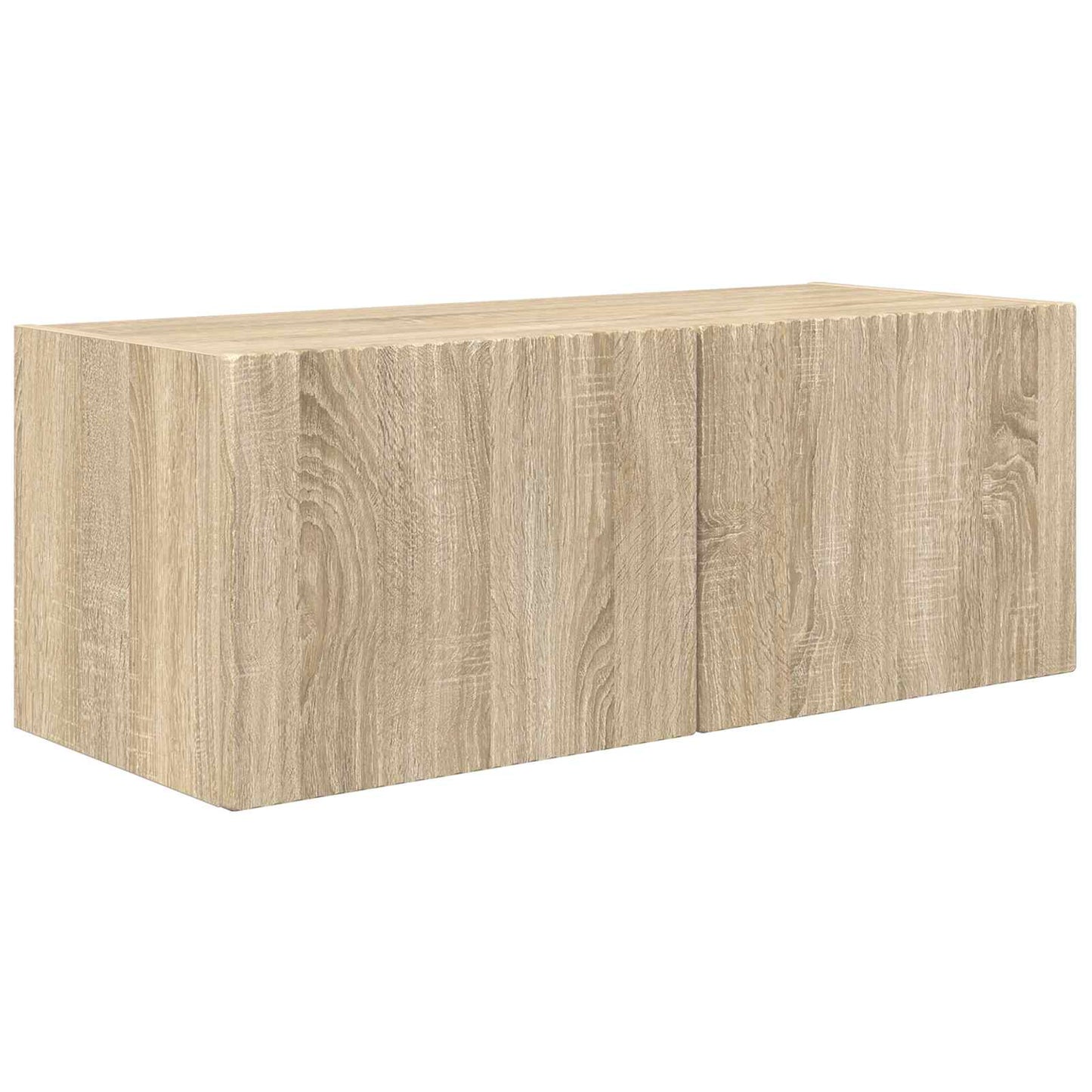 vidaXL TV-Wandregal-Set Wandmontiert 4 pcs Sonoma-Eiche Holzwerkstoff