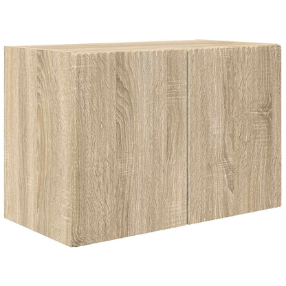 vidaXL TV-Wandregal-Set Wandmontiert 4 pcs Sonoma-Eiche Holzwerkstoff
