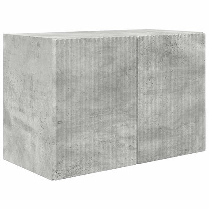 vidaXL TV-Wandregal-Set Wandmontiert 4 pcs Beton Grau Holzwerkstoff