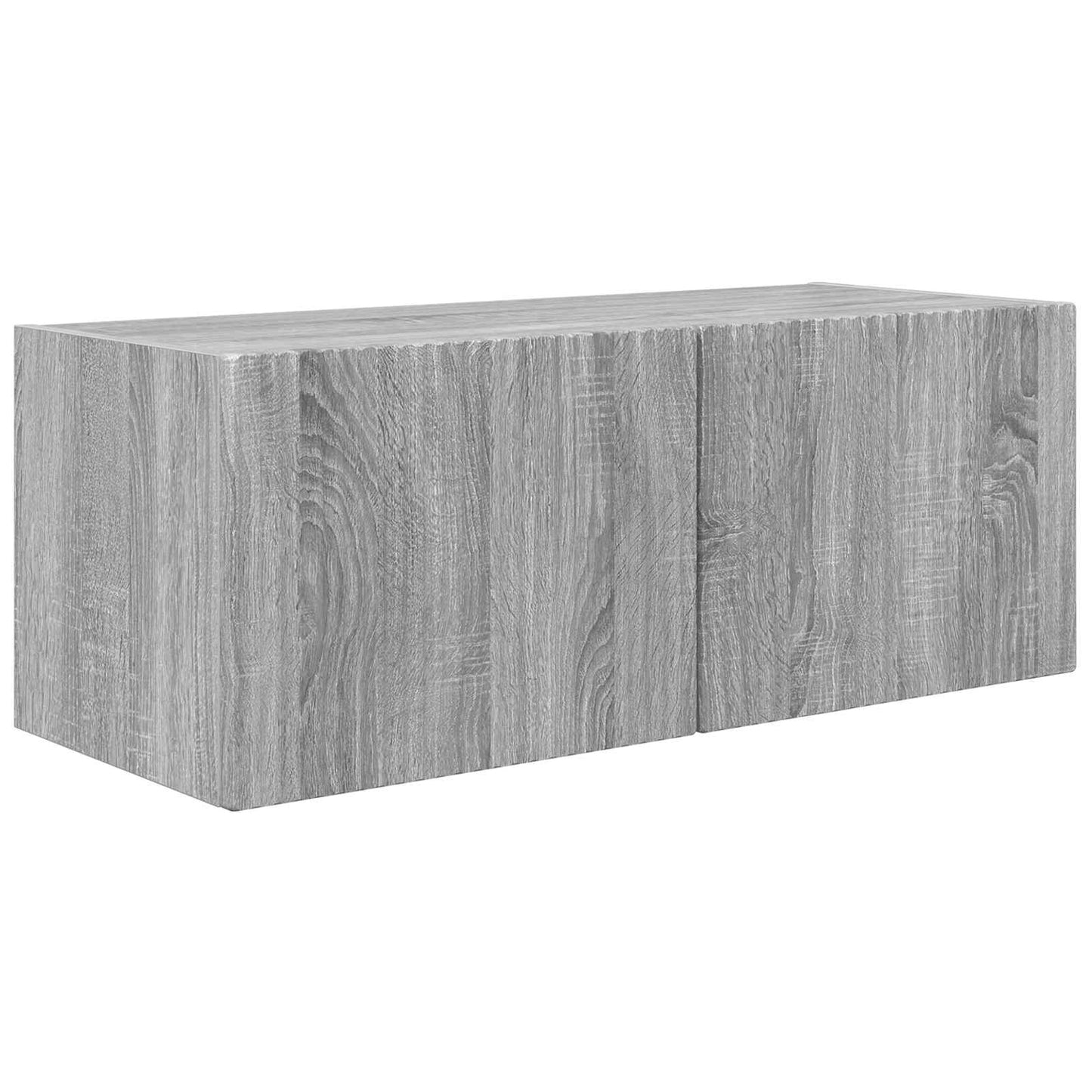 vidaXL TV-Wandregal-Set Wandmontiert 4 pcs Graues Sonoma Holzwerkstoff