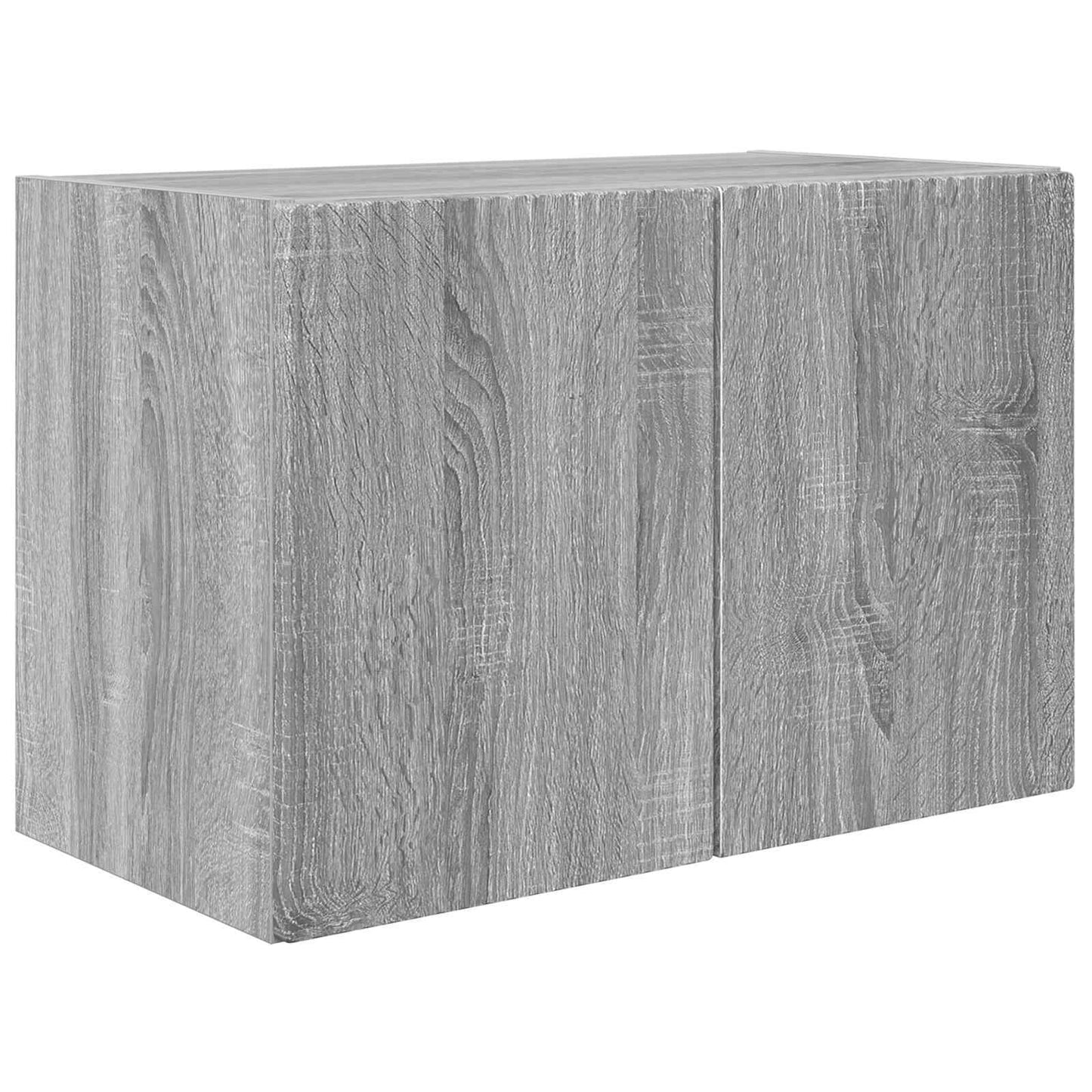 vidaXL TV-Wandregal-Set Wandmontiert 4 pcs Graues Sonoma Holzwerkstoff