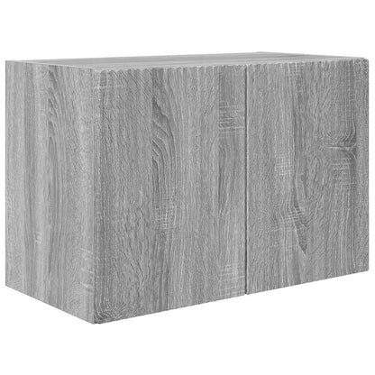 vidaXL TV-Wandregal-Set Wandmontiert 4 pcs Graues Sonoma Holzwerkstoff