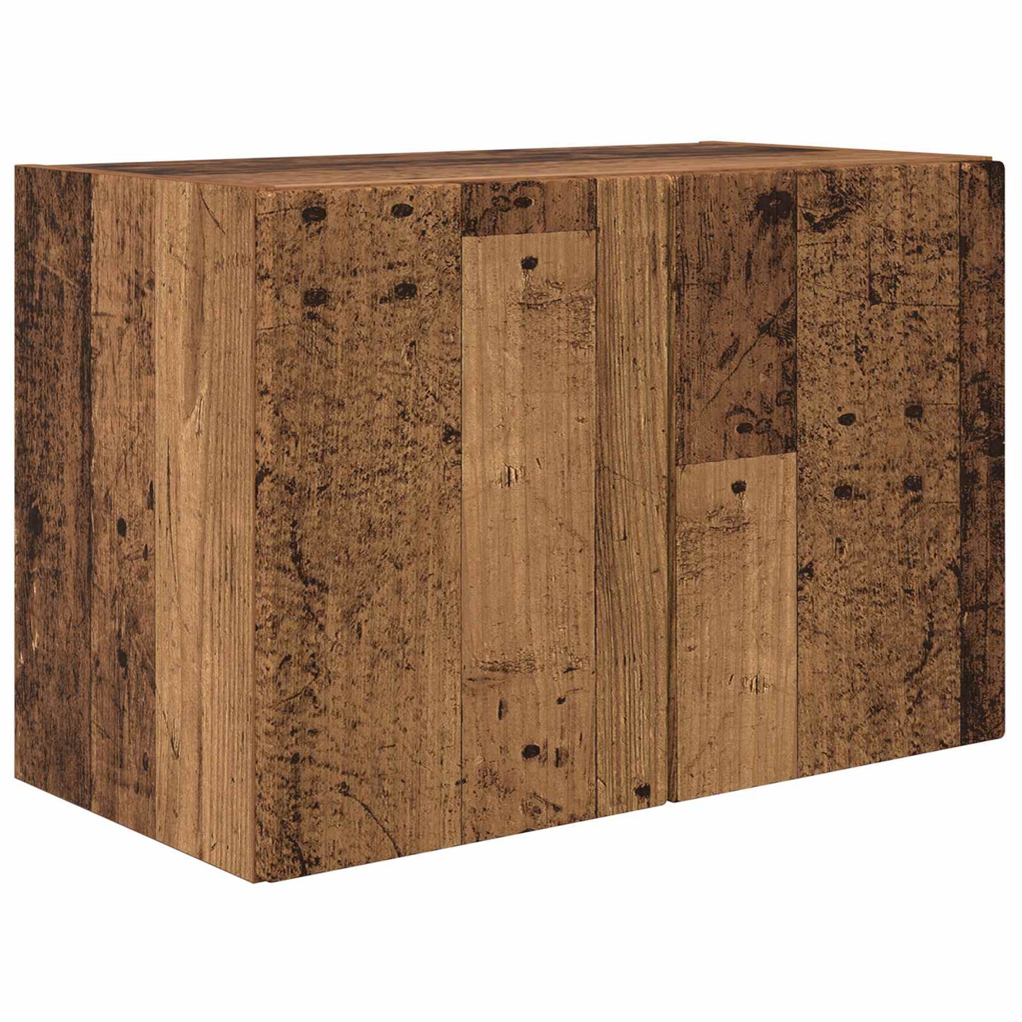 vidaXL TV-Wandregal-Set Wandmontiert 4 pcs Altholz Holzwerkstoff