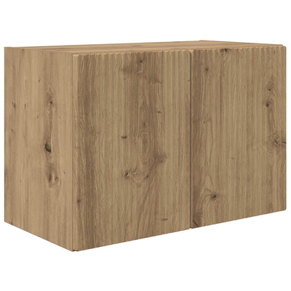 vidaXL TV-Wandregal-Set Wandmontiert 4 pcs Artisan-Eiche Holzwerkstoff