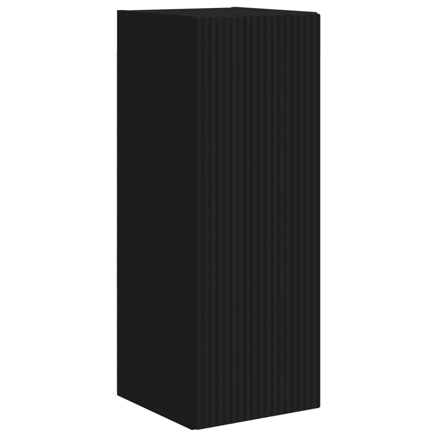 vidaXL TV-Wandregal-Set Wandmontiert 6 pcs Schwarz