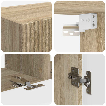 vidaXL TV-Wandregal-Set Wandmontiert 6 pcs Sonoma-Eiche