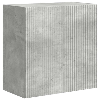 vidaXL TV-Wandregal-Set Wandmontiert 6 pcs Beton Grau