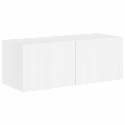 TV-Wandregal-Set Wandmontiert 6 pcs Hochglanz Weiß