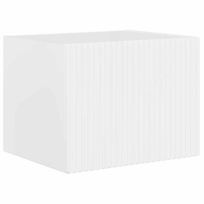 TV-Wandregal-Set Wandmontiert 6 pcs Hochglanz Weiß