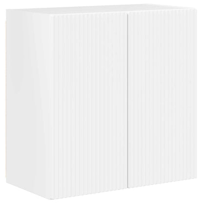 TV-Wandregal-Set Wandmontiert 6 pcs Hochglanz Weiß