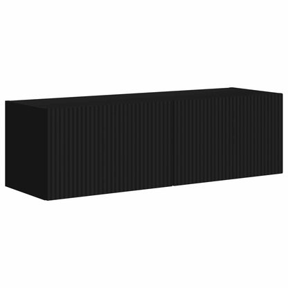 vidaXL TV-Wandregal-Set Wandmontiert 6 pcs Schwarz