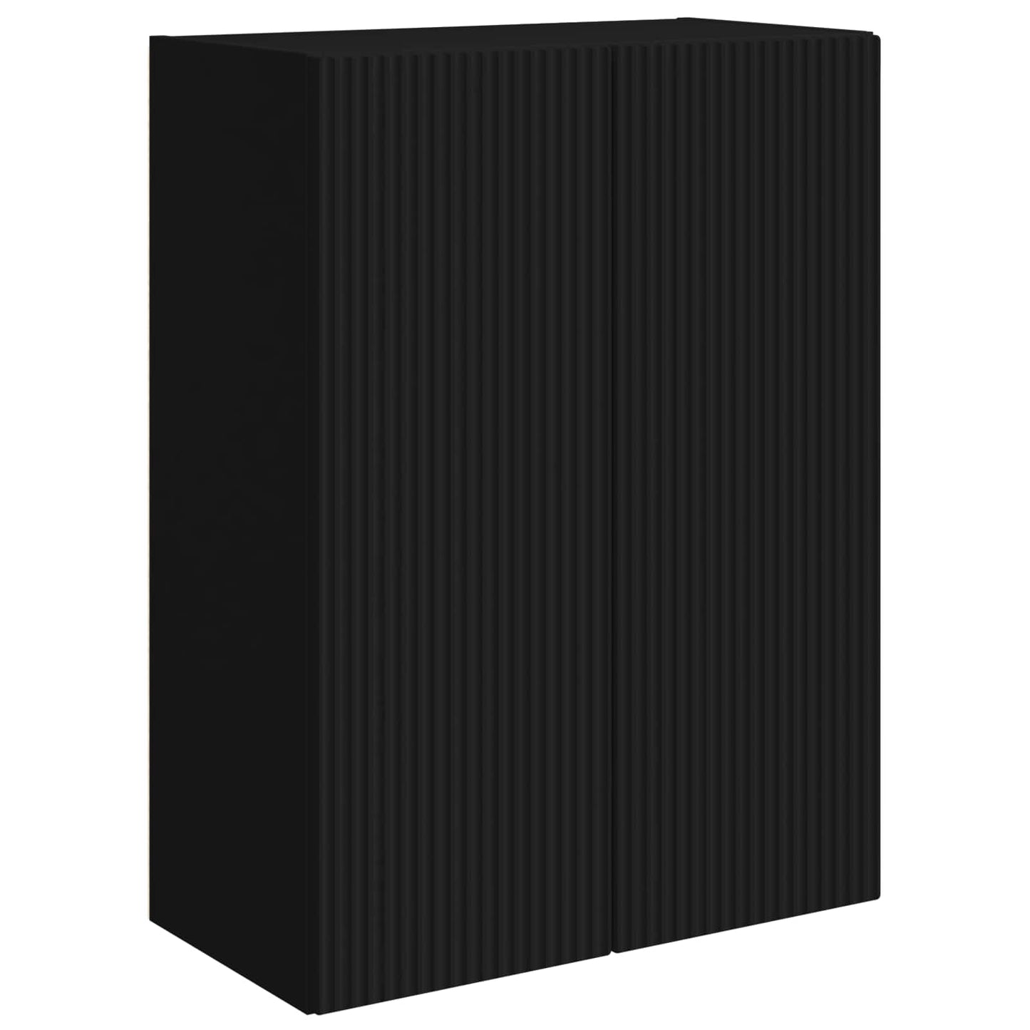 vidaXL TV-Wandregal-Set Wandmontiert 6 pcs Schwarz