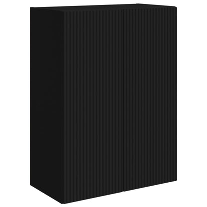 vidaXL TV-Wandregal-Set Wandmontiert 6 pcs Schwarz