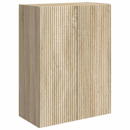 TV-Wandregal-Set Wandmontiert 6 pcs Sonoma-Eiche