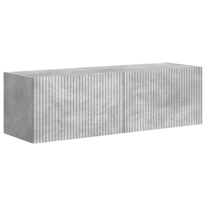 vidaXL TV-Wandregal-Set Wandmontiert 6 pcs Beton Grau