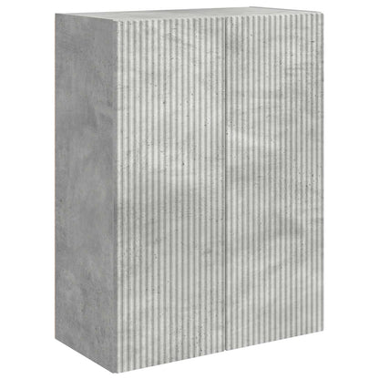vidaXL TV-Wandregal-Set Wandmontiert 6 pcs Beton Grau