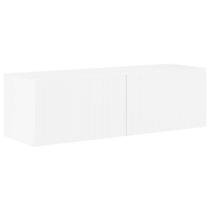 vidaXL TV-Wandregal-Set Wandmontiert 6 pcs Hochglanz Weiß