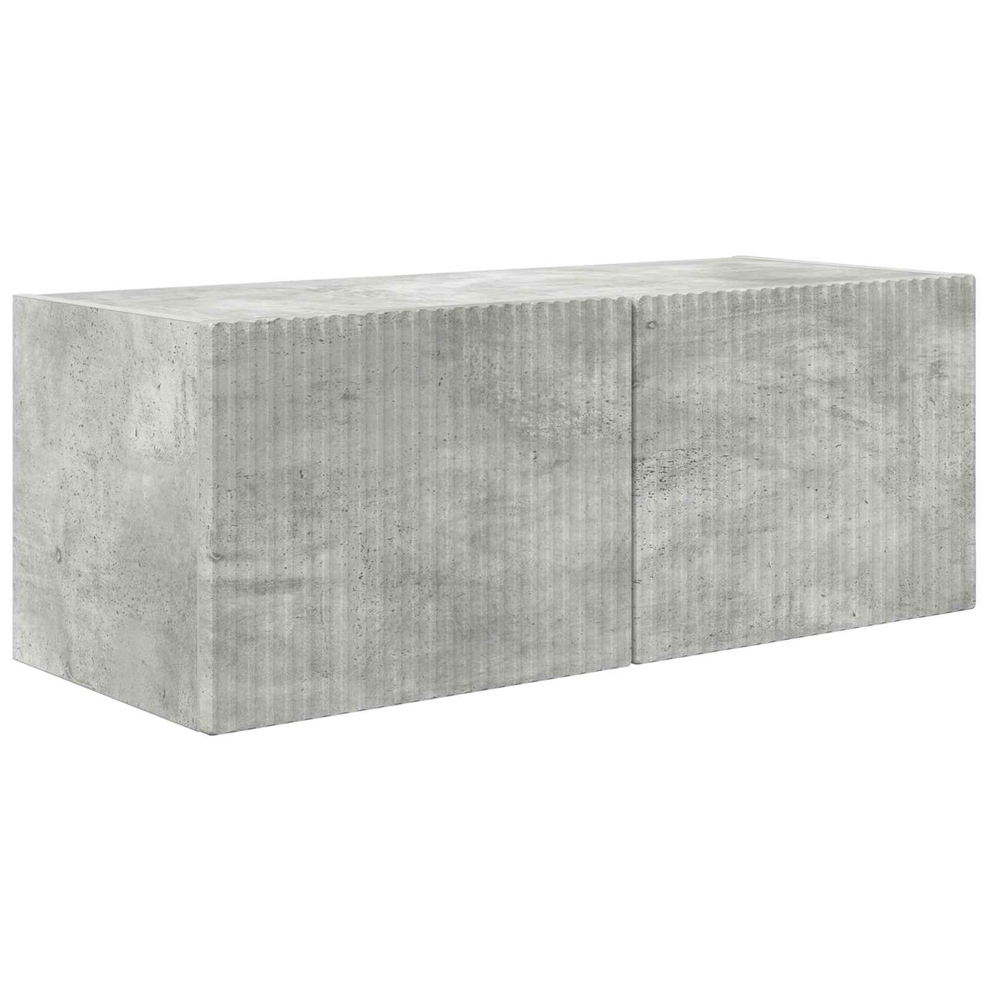 vidaXL Meuble TV mural 2 pcs Gris béton Bois d'ingénierie