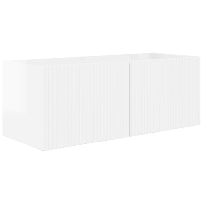 vidaXL Ensemble de meubles TV muraux 2 pcs Blanc haute brillance Aggloméré
