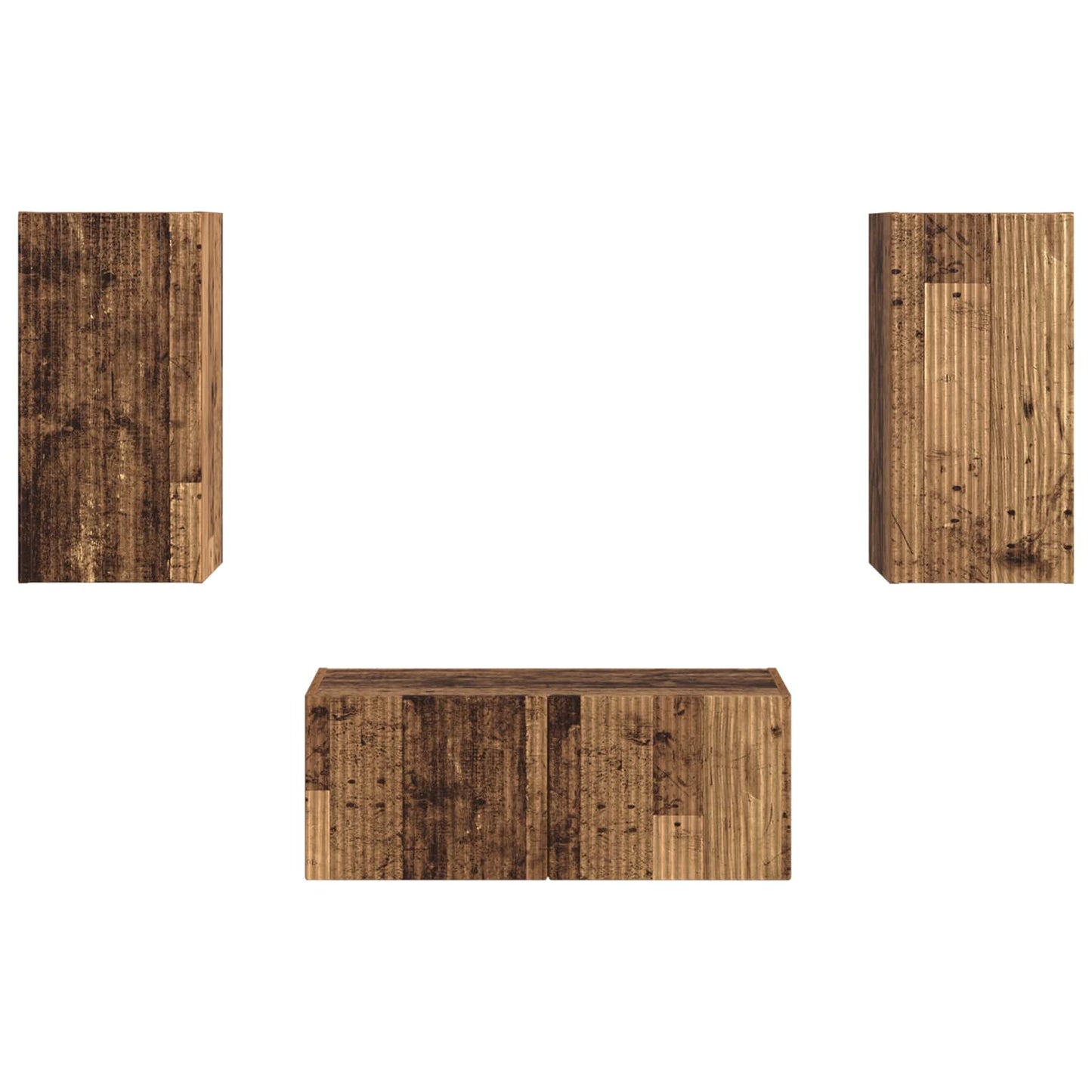 TV-Schrankset Wandmontiert 2 pcs Altholz Holzwerkstoff