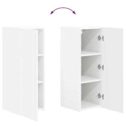 TV-Schrankset Wandmontiert 2 pcs Weiß Holzwerkstoff