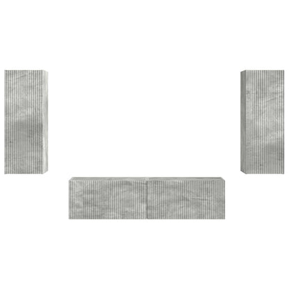vidaXL Meuble TV mural 2 pcs Bois d'ingénierie Gris béton