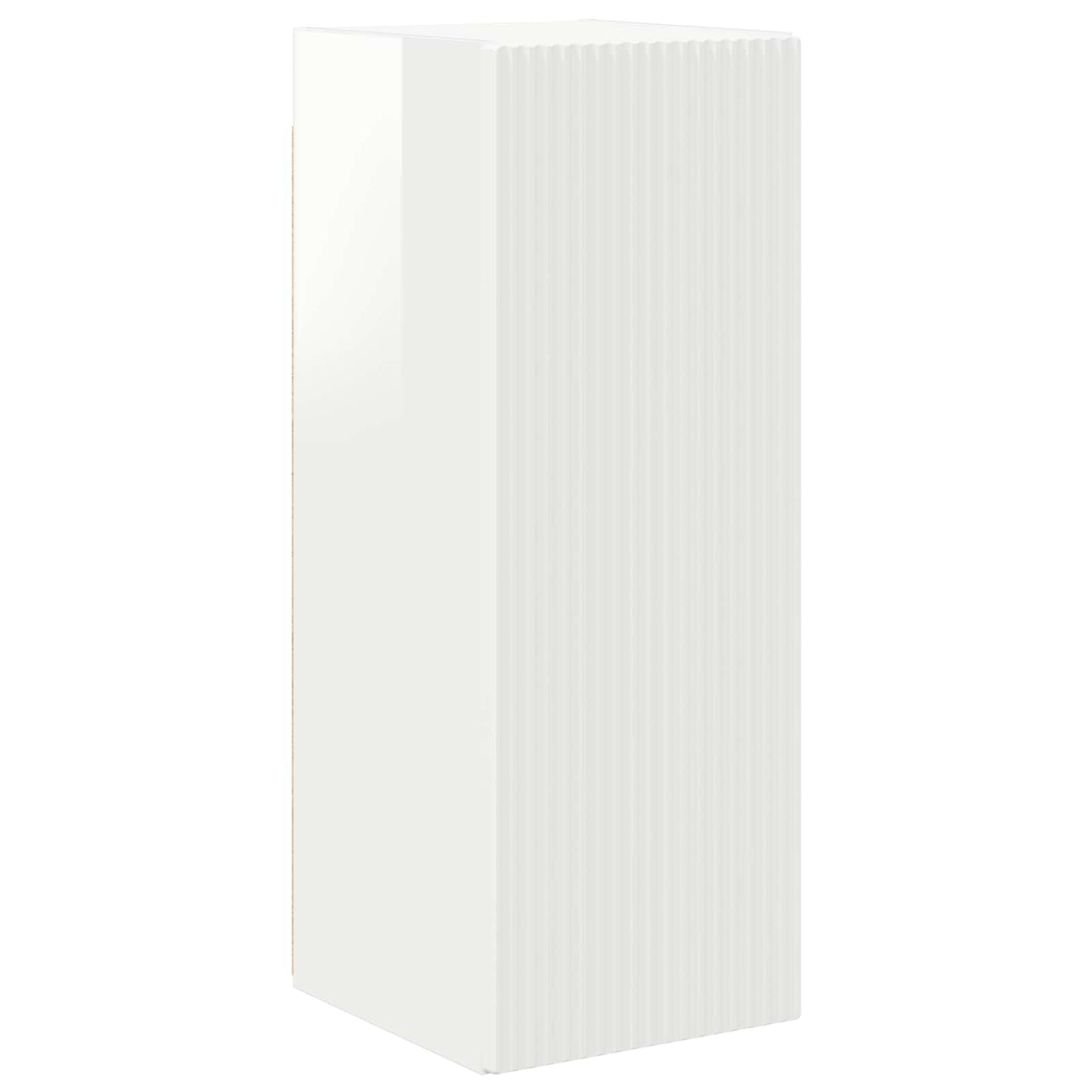 vidaXL Ensemble meuble TV mural 2 pcs Blanc brillant Bois d'ingénierie