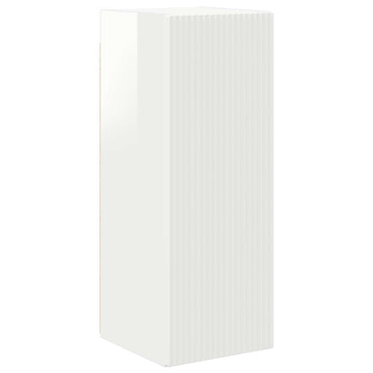 vidaXL Ensemble meuble TV mural 2 pcs Blanc brillant Bois d'ingénierie