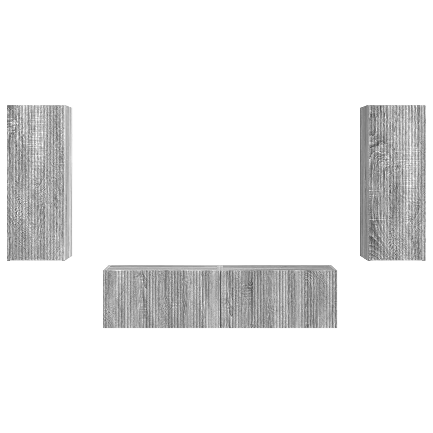 vidaXL TV-Schrankset Wandmontiert 2 pcs Graues Sonoma Holzwerkstoff