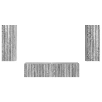 vidaXL TV-Schrankset Wandmontiert 2 pcs Graues Sonoma Holzwerkstoff