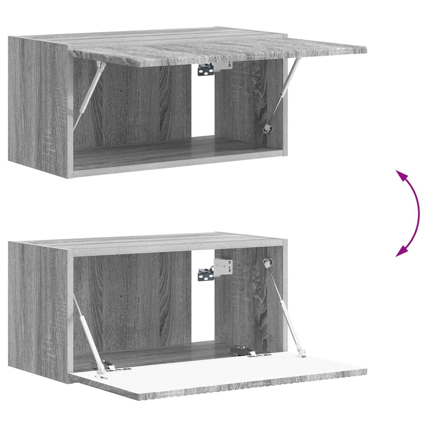 vidaXL TV-Schrankset Wandmontiert 2 pcs Graues Sonoma Holzwerkstoff