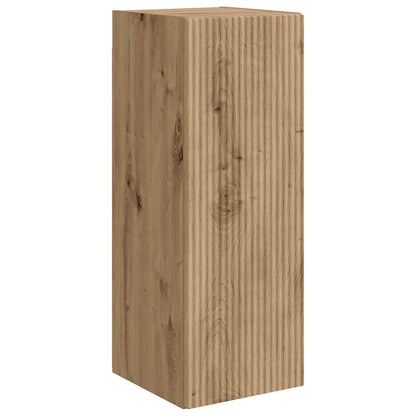 vidaXL TV-Schrankset Wandmontiert 2 pcs Artisan-Eiche Holzwerkstoff