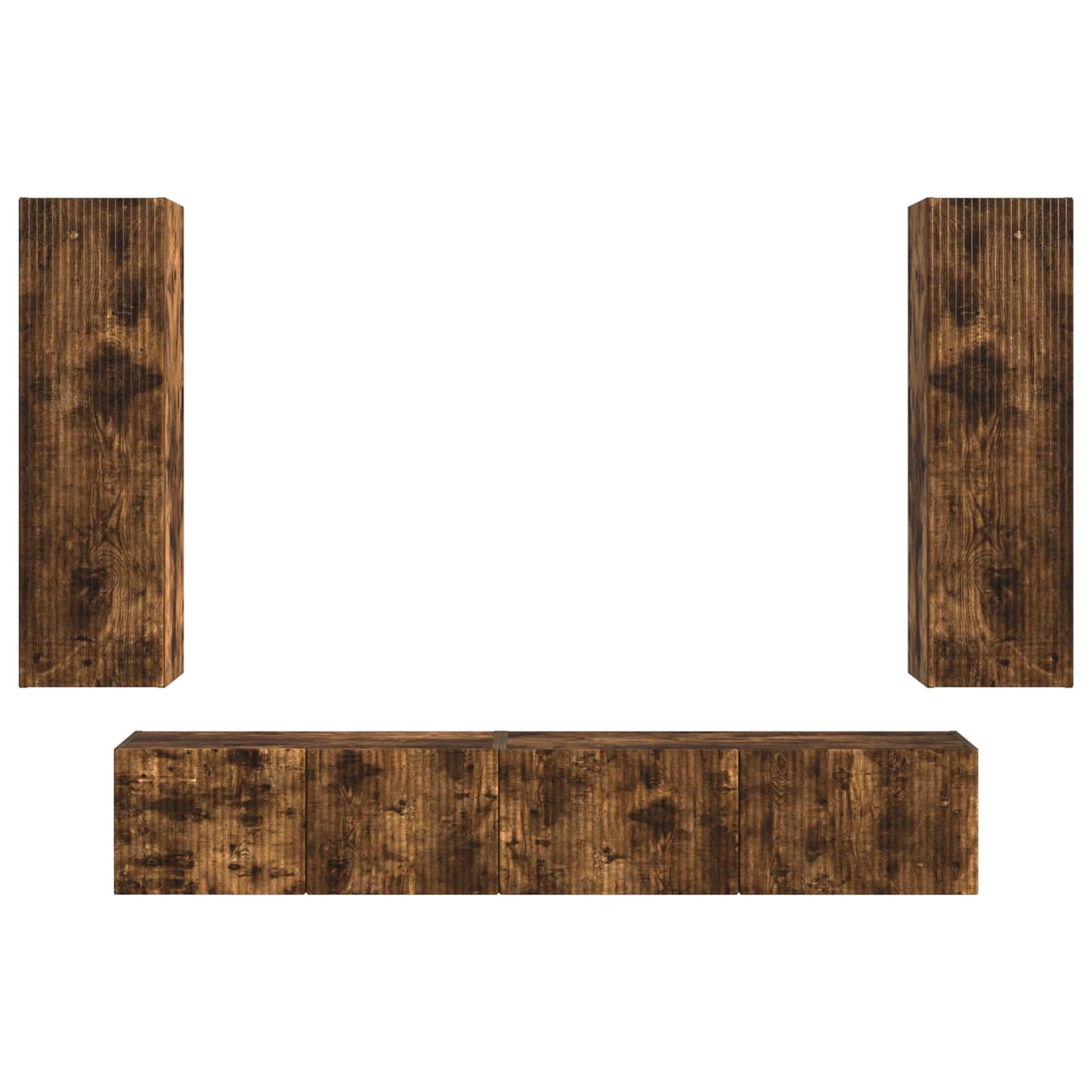 vidaXL TV-Schrankset 3 pcs Geräucherte Eiche Holzwerkstoff