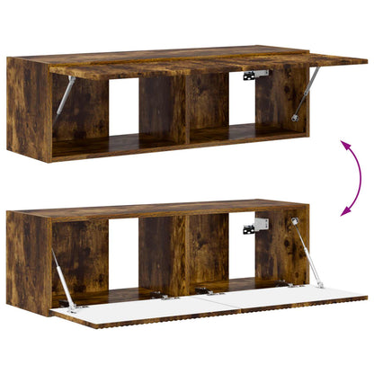 vidaXL TV-Schrankset 3 pcs Geräucherte Eiche Holzwerkstoff