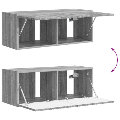 vidaXL TV-Schrankset Wandmontiert 3 pcs Graues Sonoma Holzwerkstoff