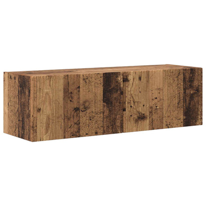 vidaXL TV-Schrankset Wandmontiert 3 pcs Altholz Holzwerkstoff