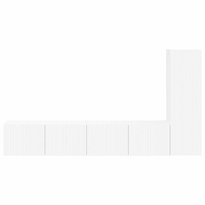vidaXL TV-Schrankset Wandmontiert 3 pcs Weiß Holzwerkstoff