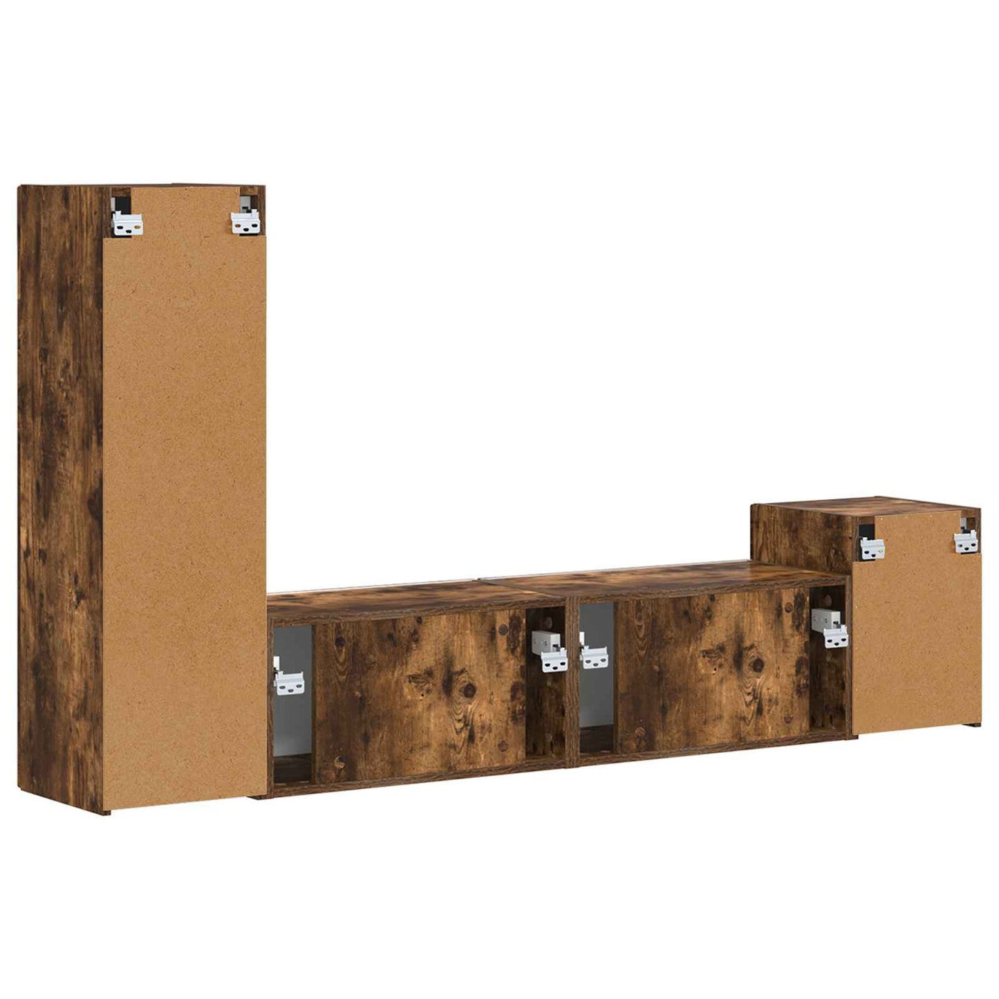 TV-Schrankset 4 pcs Geräucherte Eiche Holzwerkstoff