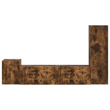 TV-Schrankset 4 pcs Geräucherte Eiche Holzwerkstoff