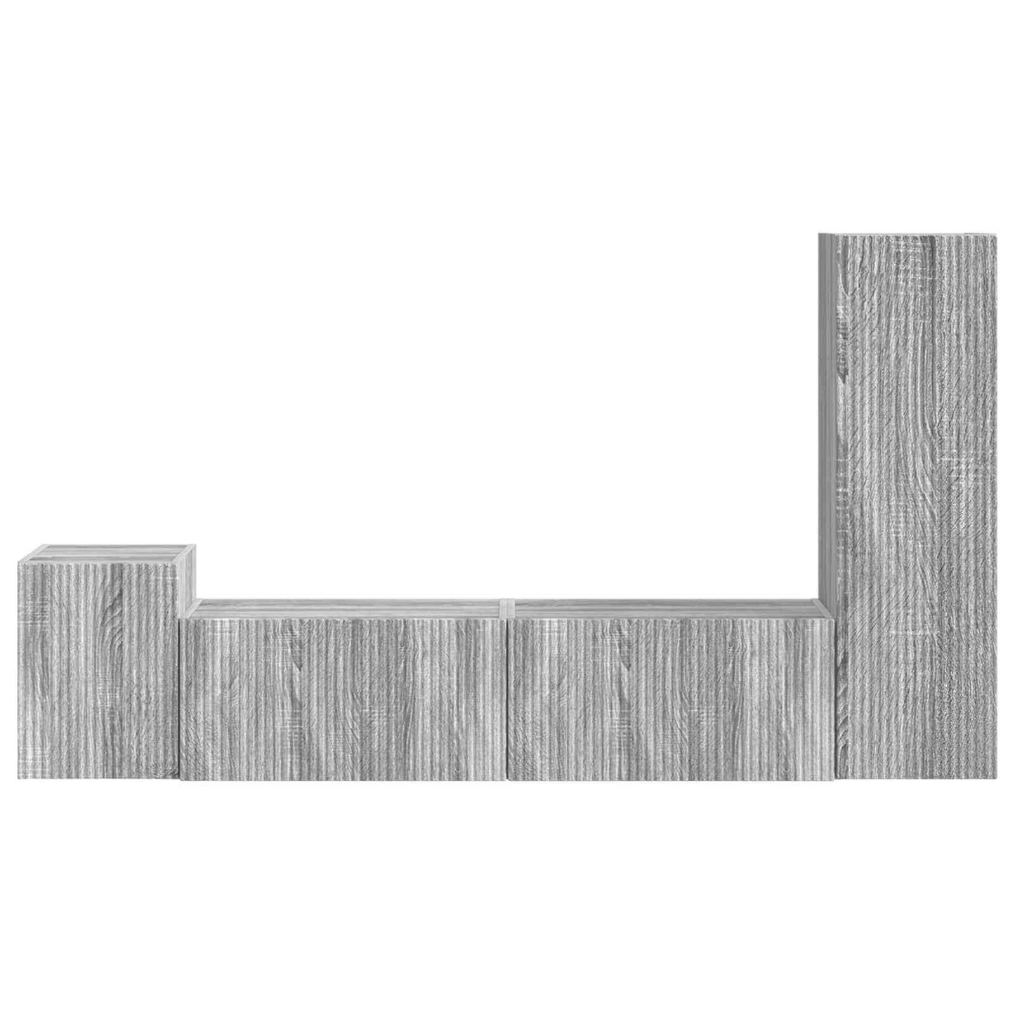 vidaXL TV-Schrankset Wandmontiert 4 pcs Graues Sonoma Holzwerkstoff