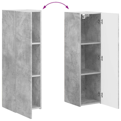 vidaXL Ensemble de meubles TV muraux 4 pcs Gris béton Aggloméré