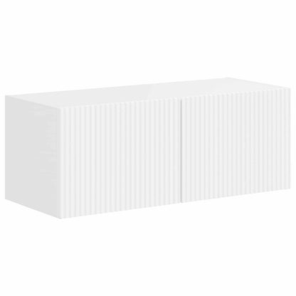 vidaXL Ensemble de meubles TV muraux 4 pcs Blanc brillant Bois d'ingénierie