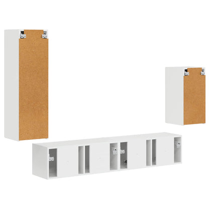 vidaXL Ensemble de meubles TV muraux 4 pcs Blanc brillant Bois d'ingénierie