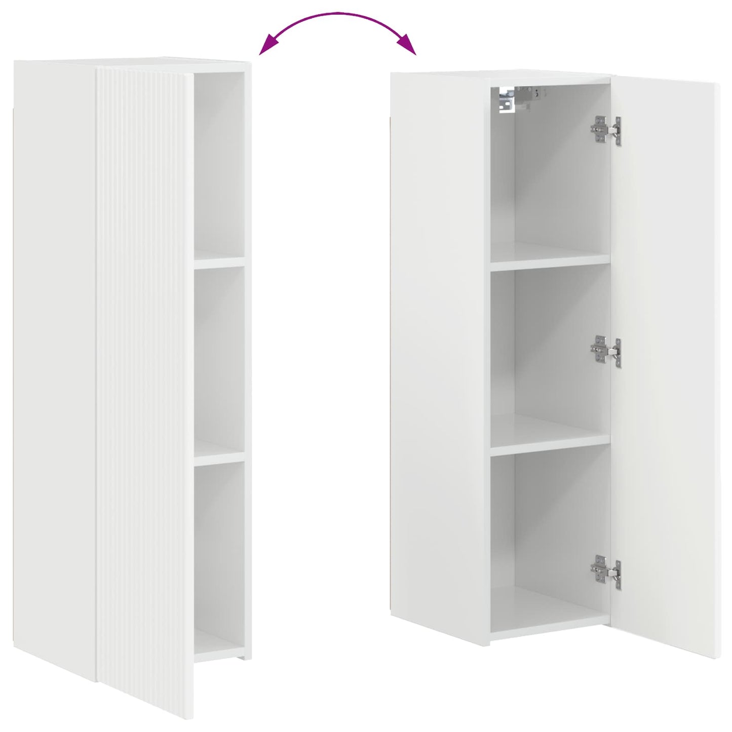vidaXL Ensemble de meubles TV muraux 4 pcs Blanc brillant Bois d'ingénierie